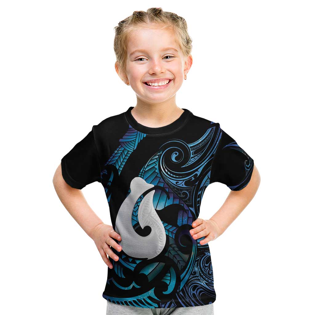 Hei Matau New Zealand Matariki Kid T Shirt NZ Fish Hook Maori Art