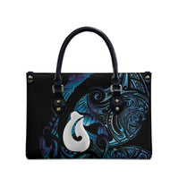 Hei Matau New Zealand Matariki Leather Bag NZ Fish Hook Maori Art LT14 - Polynesian Pride