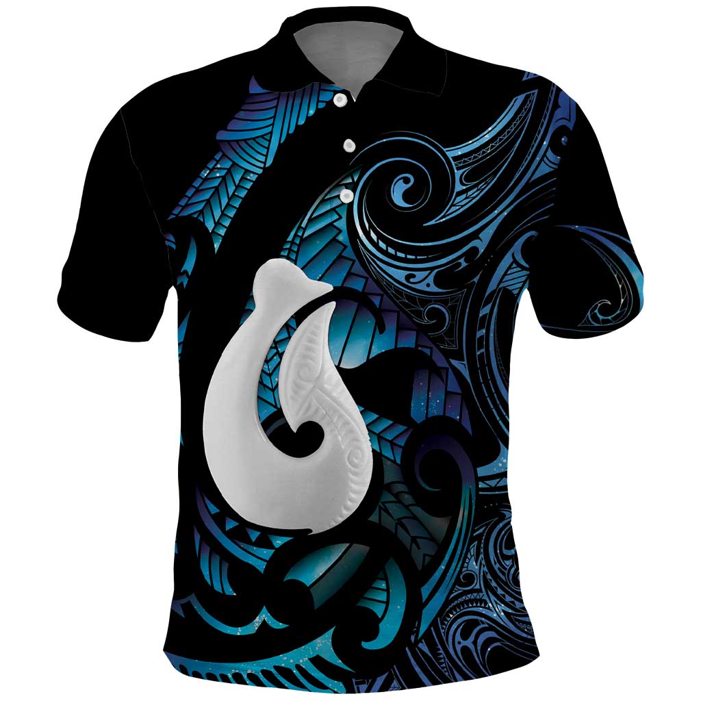 Hei Matau New Zealand Matariki Polo Shirt NZ Fish Hook Maori Art LT14 Purple - Polynesian Pride