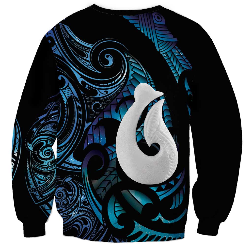 Hei Matau New Zealand Matariki Sweatshirt NZ Fish Hook Maori Art
