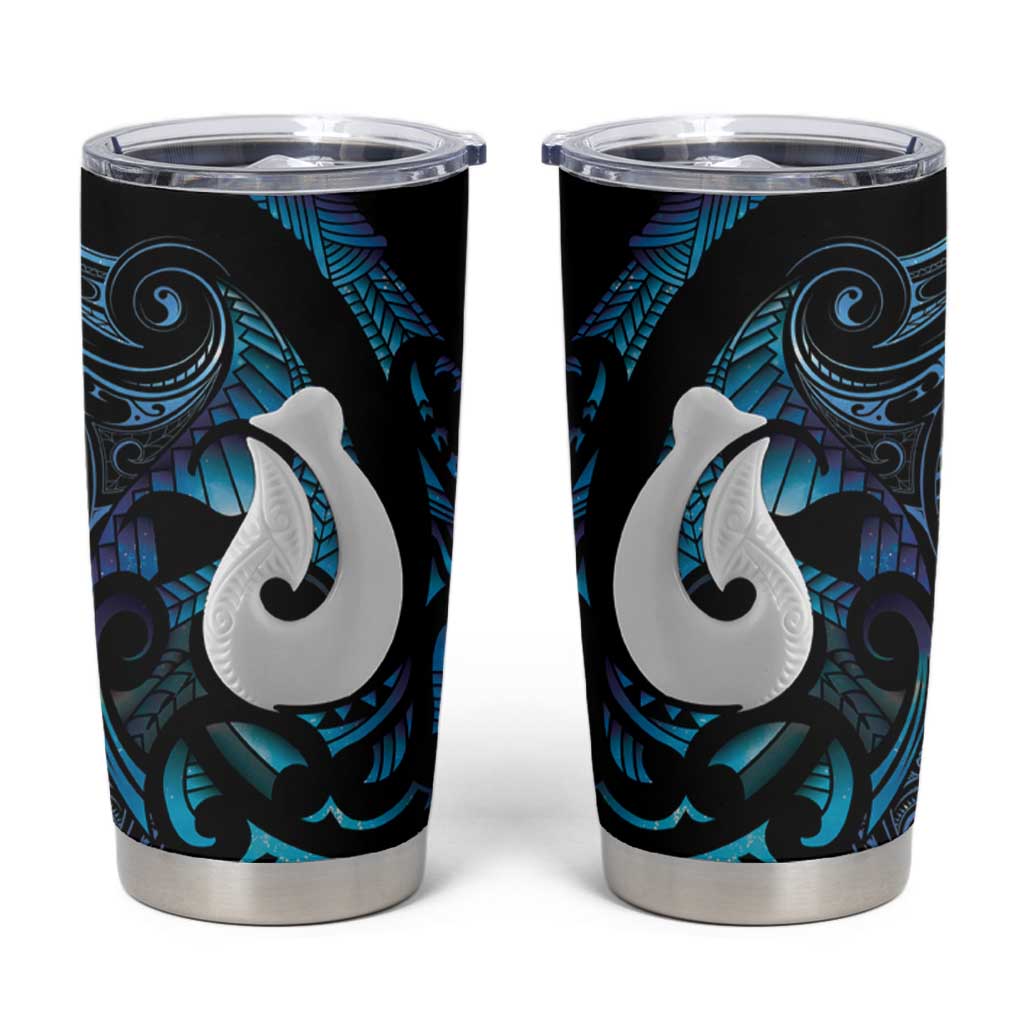 Hei Matau New Zealand Matariki Tumbler Cup NZ Fish Hook Maori Art LT14 Purple - Polynesian Pride