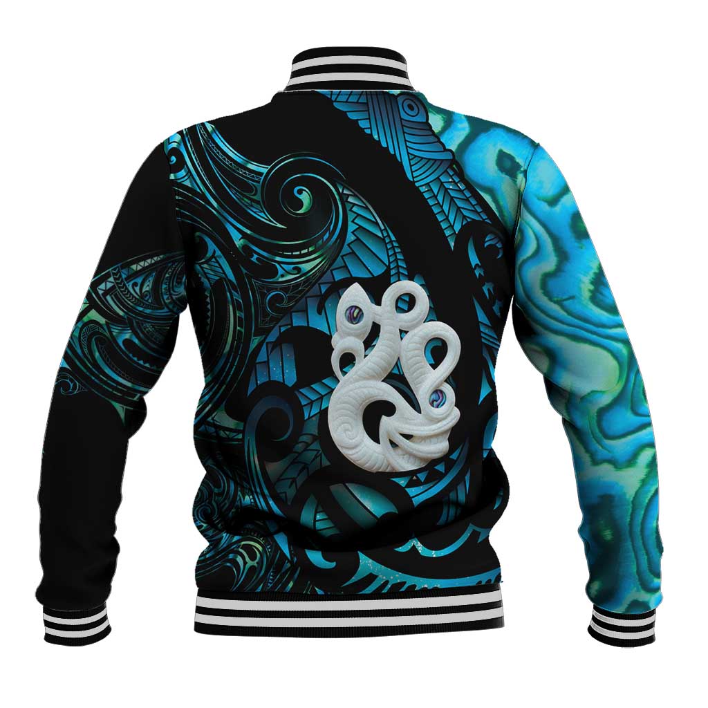 Manaia New Zealand Matariki Baseball Jacket NZ Paua Shell Maori Art LT14 - Polynesian Pride
