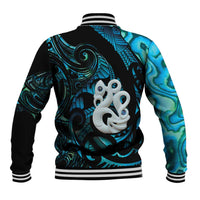 Manaia New Zealand Matariki Baseball Jacket NZ Paua Shell Maori Art LT14 - Polynesian Pride