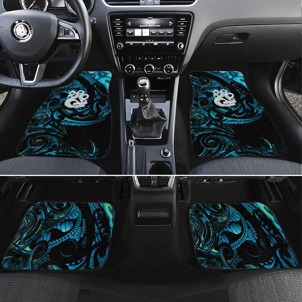 Manaia New Zealand Matariki Car Mats NZ Paua Shell Maori Art LT14 Set 4pcs Turquoise - Polynesian Pride