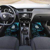 Manaia New Zealand Matariki Car Mats NZ Paua Shell Maori Art LT14 Set 2pcs - Front Turquoise - Polynesian Pride