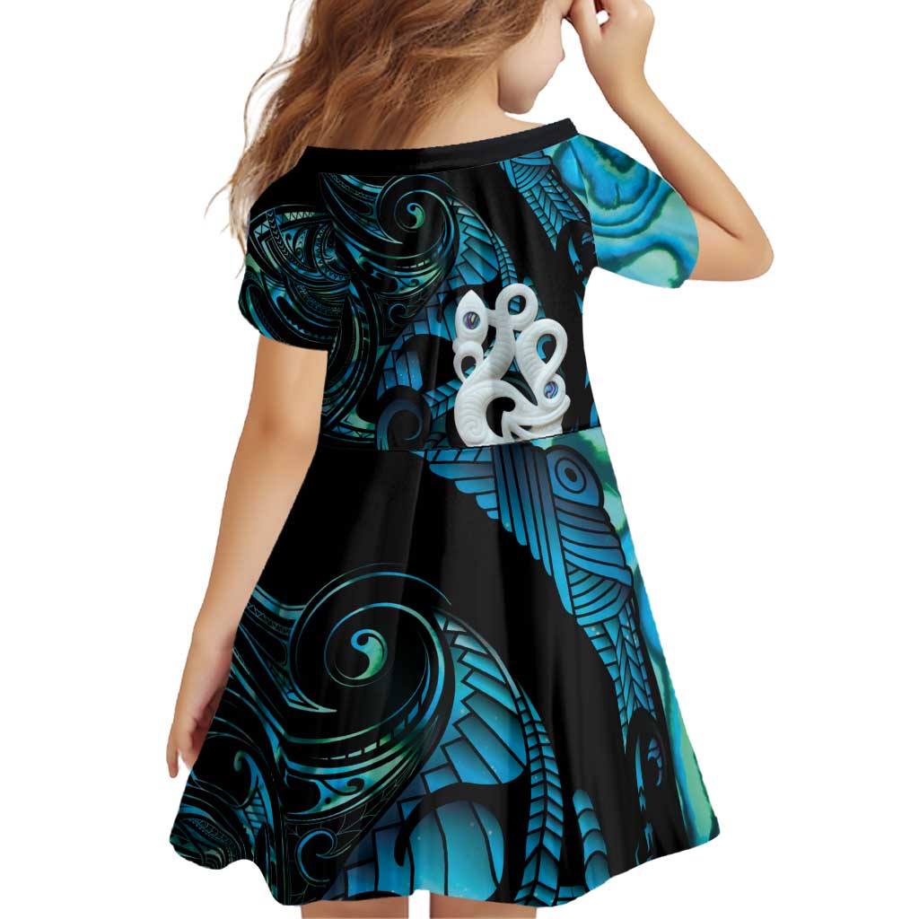 Manaia New Zealand Matariki Family Matching Mermaid Dress and Hawaiian Shirt NZ Paua Shell Maori Art