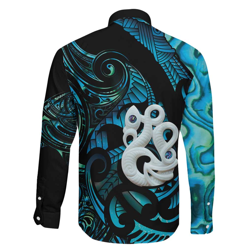 Manaia New Zealand Matariki Family Matching Off The Shoulder Long Sleeve Dress and Hawaiian Shirt NZ Paua Shell Maori Art