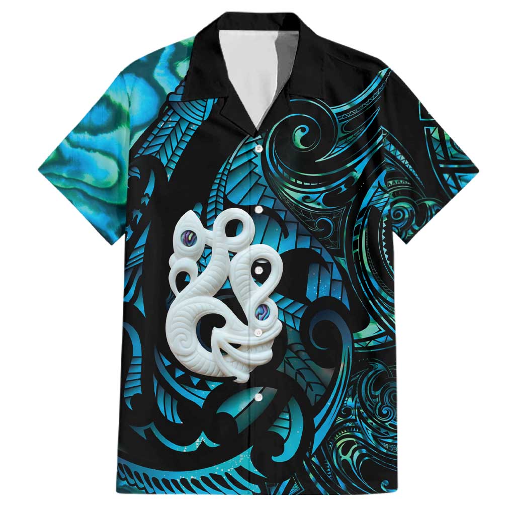 Manaia New Zealand Matariki Family Matching Short Sleeve Bodycon Dress and Hawaiian Shirt NZ Paua Shell Maori Art