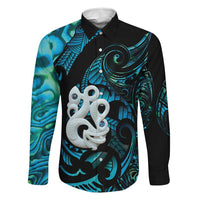 Manaia New Zealand Matariki Family Matching Short Sleeve Bodycon Dress and Hawaiian Shirt NZ Paua Shell Maori Art