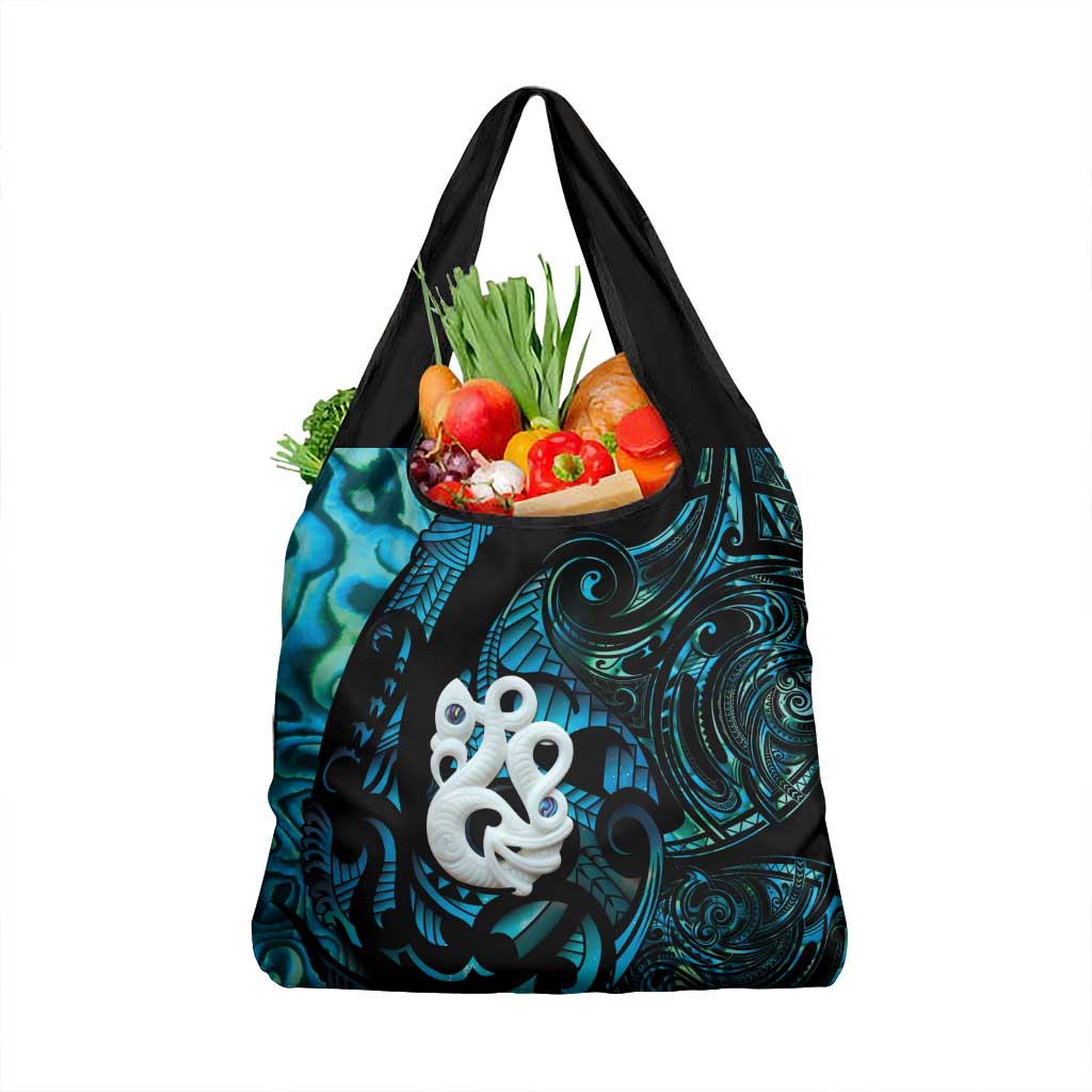 Manaia New Zealand Matariki Grocery Bag NZ Paua Shell Maori Art