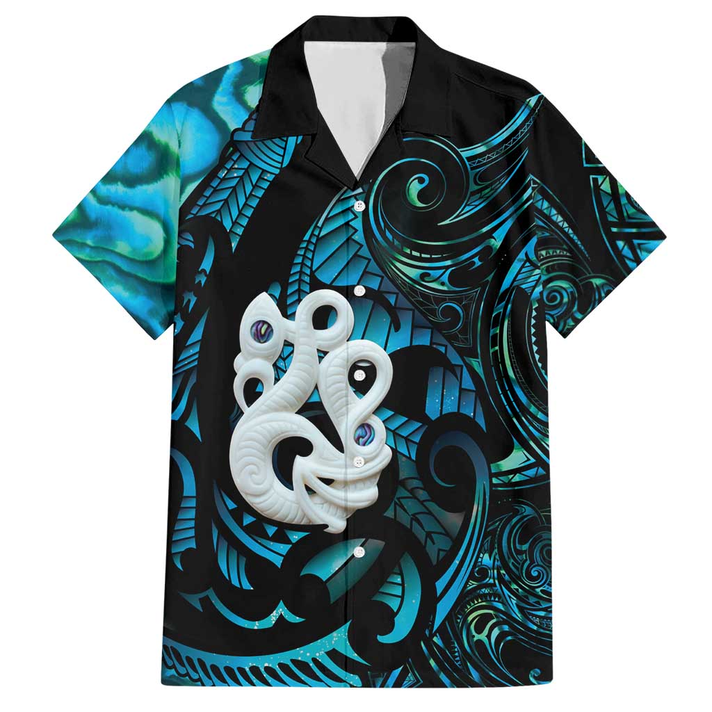 Manaia New Zealand Matariki Hawaiian Shirt NZ Paua Shell Maori Art LT14 Turquoise - Polynesian Pride