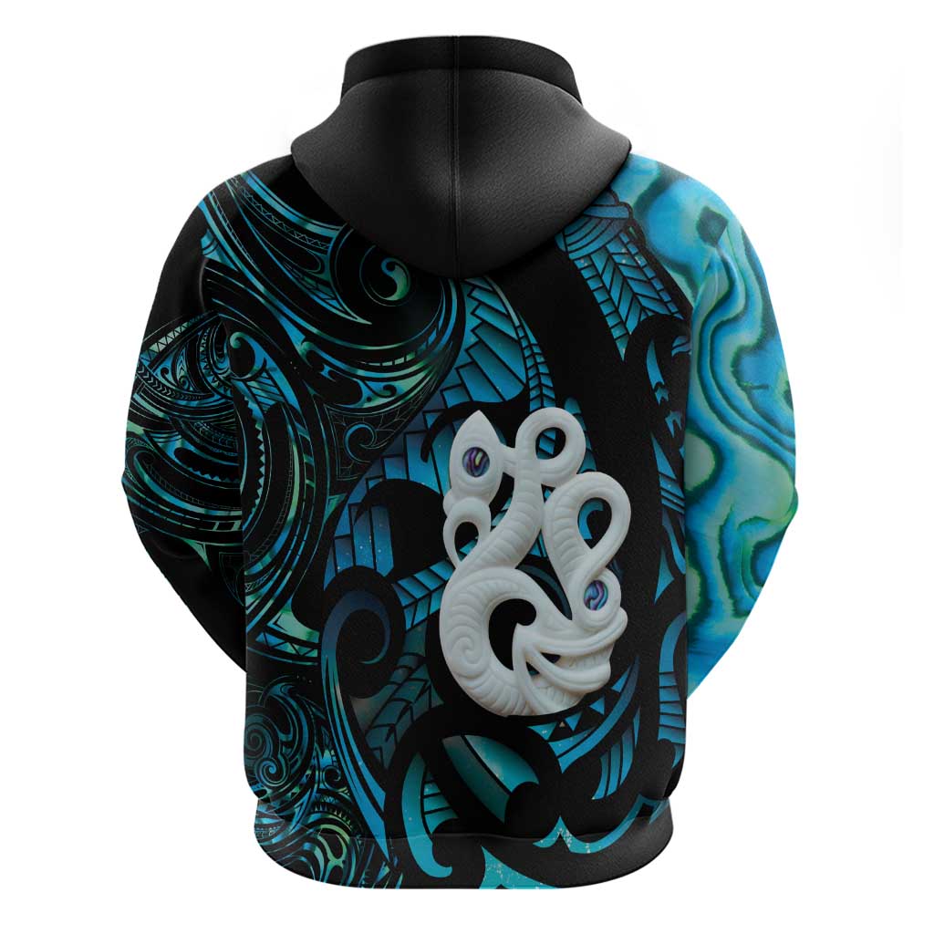 Manaia New Zealand Matariki Hoodie NZ Paua Shell Maori Art LT14 - Polynesian Pride