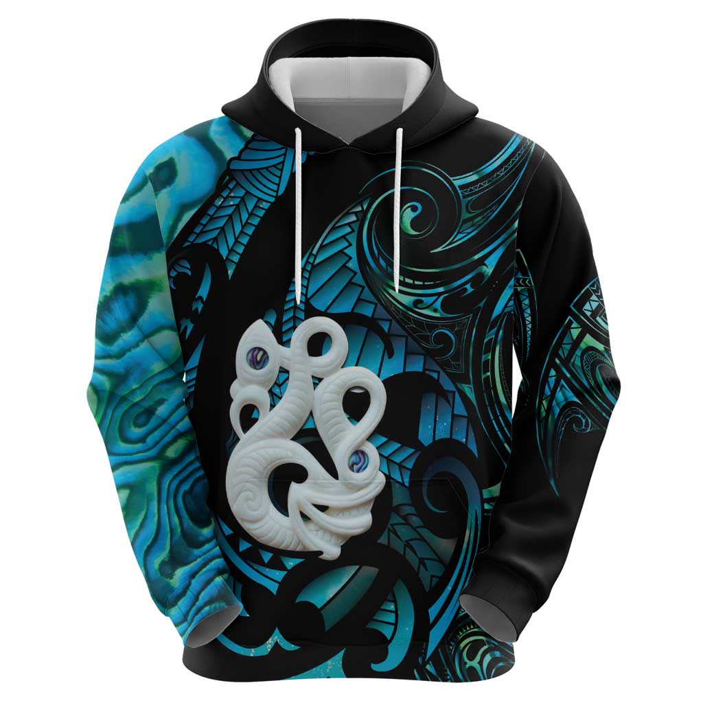 Manaia New Zealand Matariki Hoodie NZ Paua Shell Maori Art LT14 - Polynesian Pride