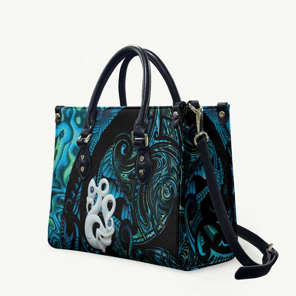 Manaia New Zealand Matariki Leather Bag NZ Paua Shell Maori Art