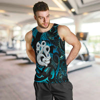 Manaia New Zealand Matariki Men Tank Top NZ Paua Shell Maori Art LT14 Turquoise - Polynesian Pride