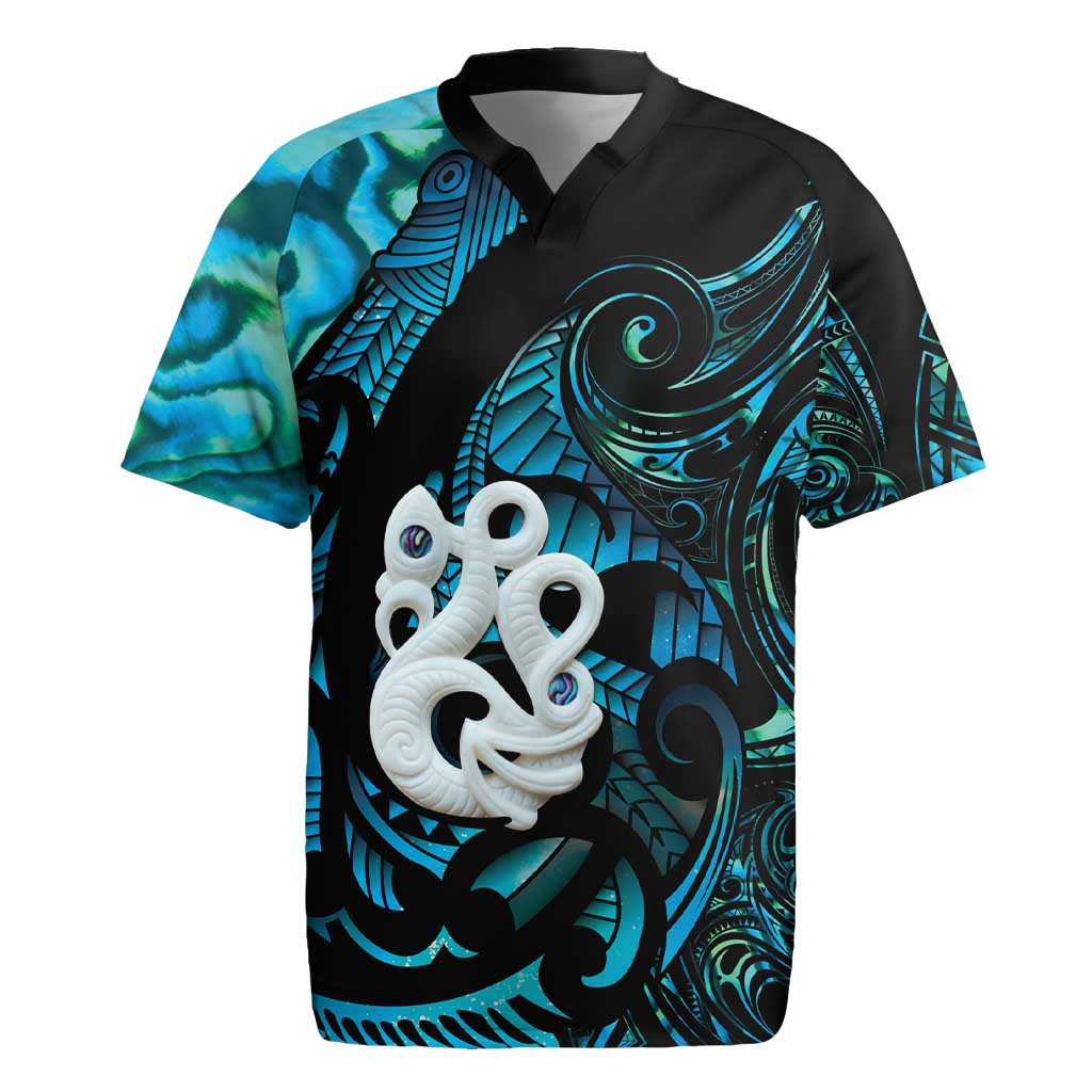 Manaia New Zealand Matariki Rugby Jersey NZ Paua Shell Maori Art