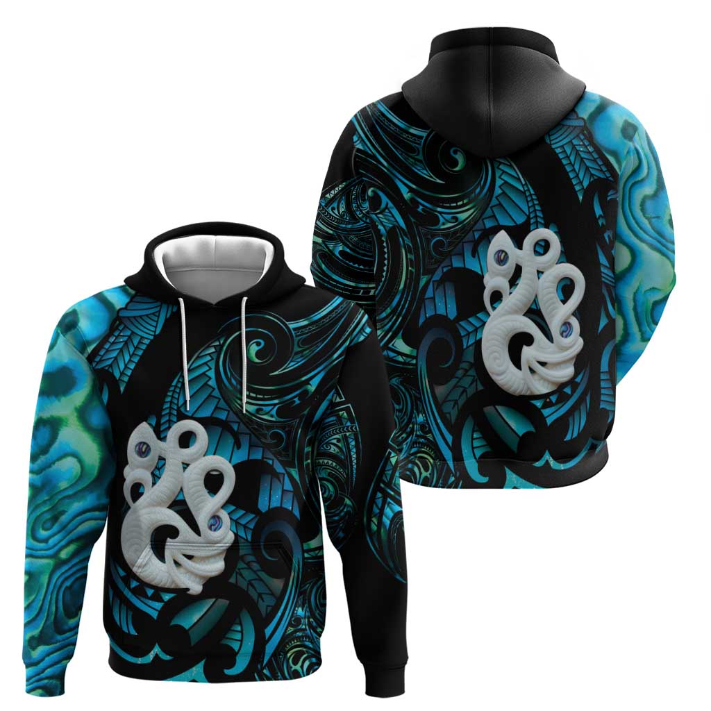 Manaia New Zealand Matariki Zip Hoodie NZ Paua Shell Maori Art LT14 - Polynesian Pride