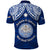 Marshall Islands Polo Shirt Blue Polynesian Tribal Mix Coat Of Arms LT14 - Polynesian Pride
