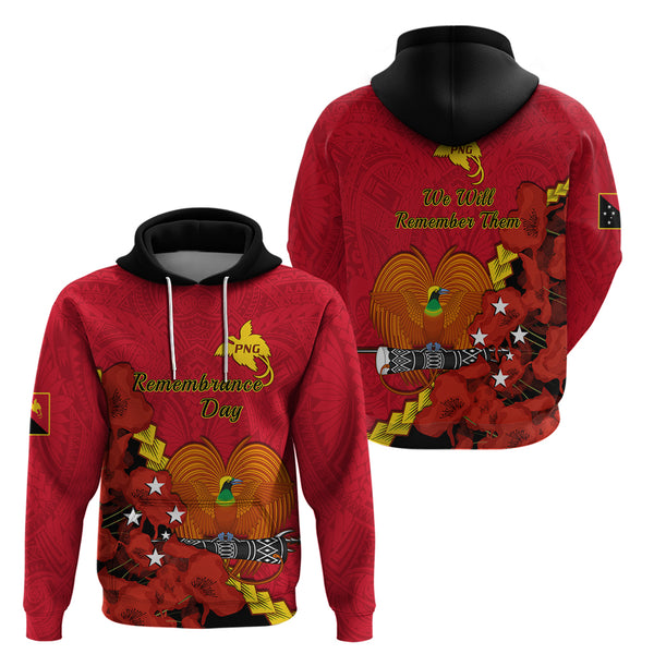 Custom PNG Remembrance Day Kid Hoodie Polynesian Tribal and Poppy LT9 main image 1