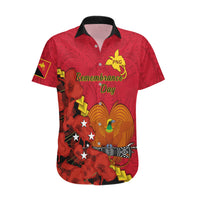 Personalised Remembrance Day PNG Hawaiian Shirt Papua New Guinea We Will Remember Them LT14 Red - Polynesian Pride