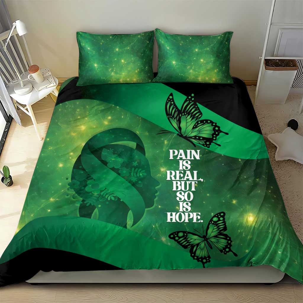 World Mental Health Awareness Month Bedding Set Warriors Brave Strong Galaxy Vibes