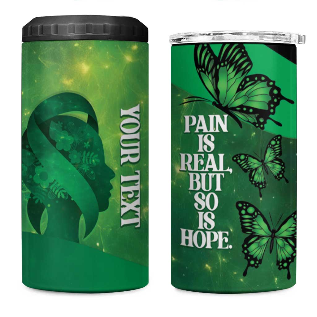 Personalised World Mental Health Awareness Month 4 in 1 Can Cooler Tumbler Warriors Brave Strong Galaxy Vibes