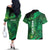 Personalised World Mental Health Awareness Month Couples Matching Off The Shoulder Long Sleeve Dress and Hawaiian Shirt Warriors Brave Strong Galaxy Vibes