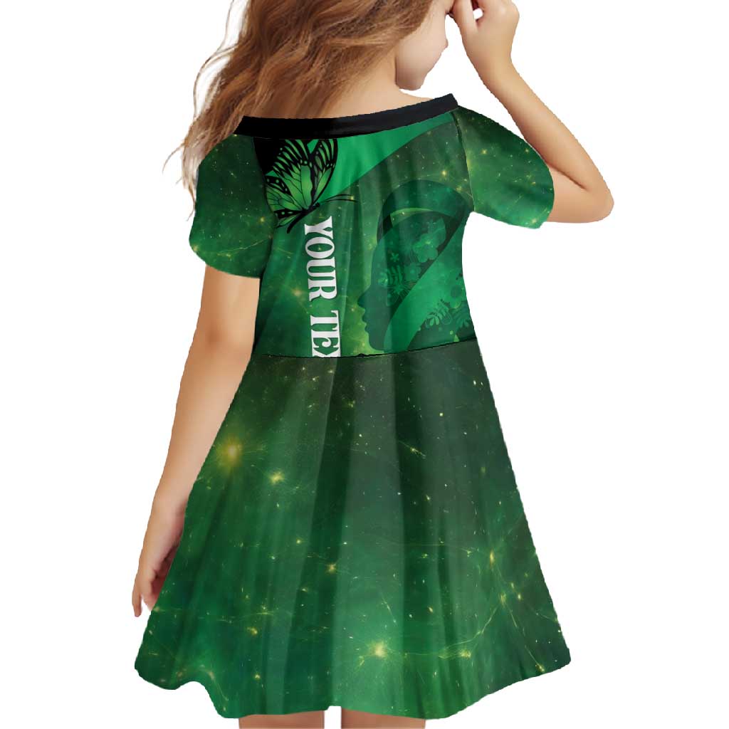 Personalised World Mental Health Awareness Month Family Matching Mermaid Dress and Hawaiian Shirt Warriors Brave Strong Galaxy Vibes