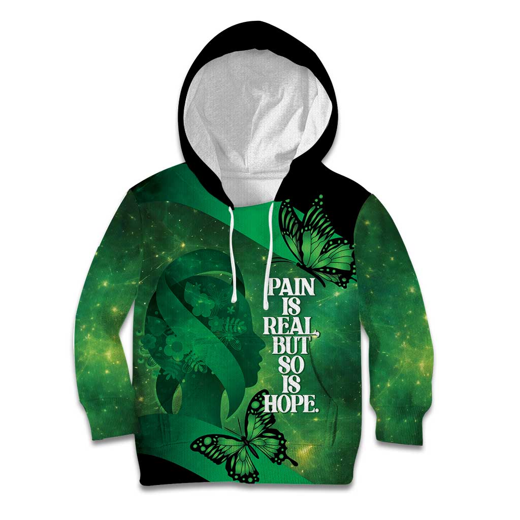Personalised World Mental Health Awareness Month Kid Hoodie Warriors Brave Strong Galaxy Vibes