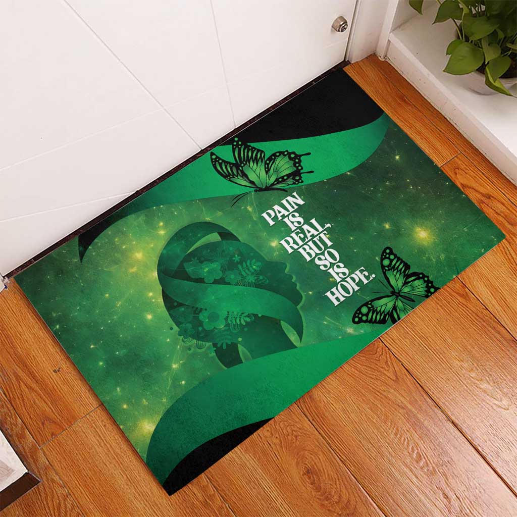 World Mental Health Awareness Month Rubber Doormat Warriors Brave Strong Galaxy Vibes