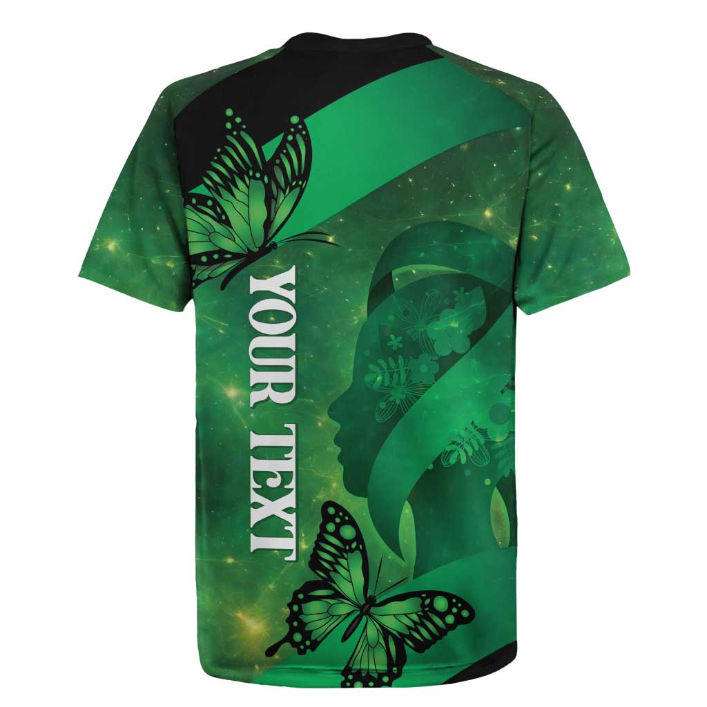 Personalised World Mental Health Awareness Month Rugby Jersey Warriors Brave Strong Galaxy Vibes