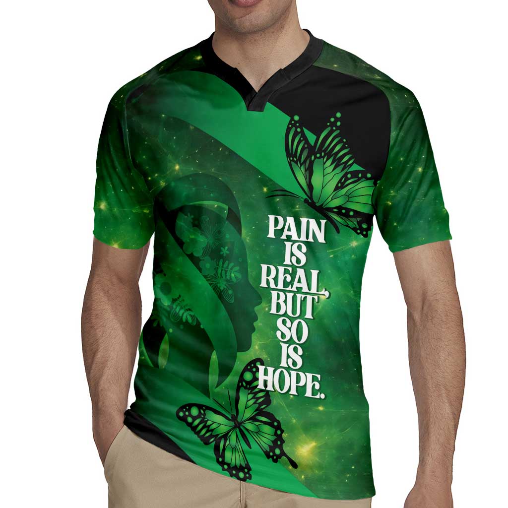 Personalised World Mental Health Awareness Month Rugby Jersey Warriors Brave Strong Galaxy Vibes