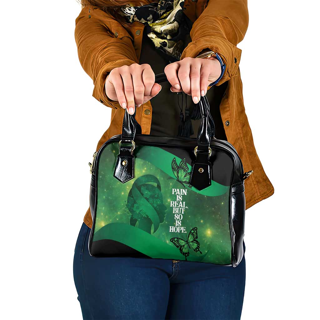 World Mental Health Awareness Month Shoulder Handbag Warriors Brave Strong Galaxy Vibes LT14 One Size Green - Polynesian Pride
