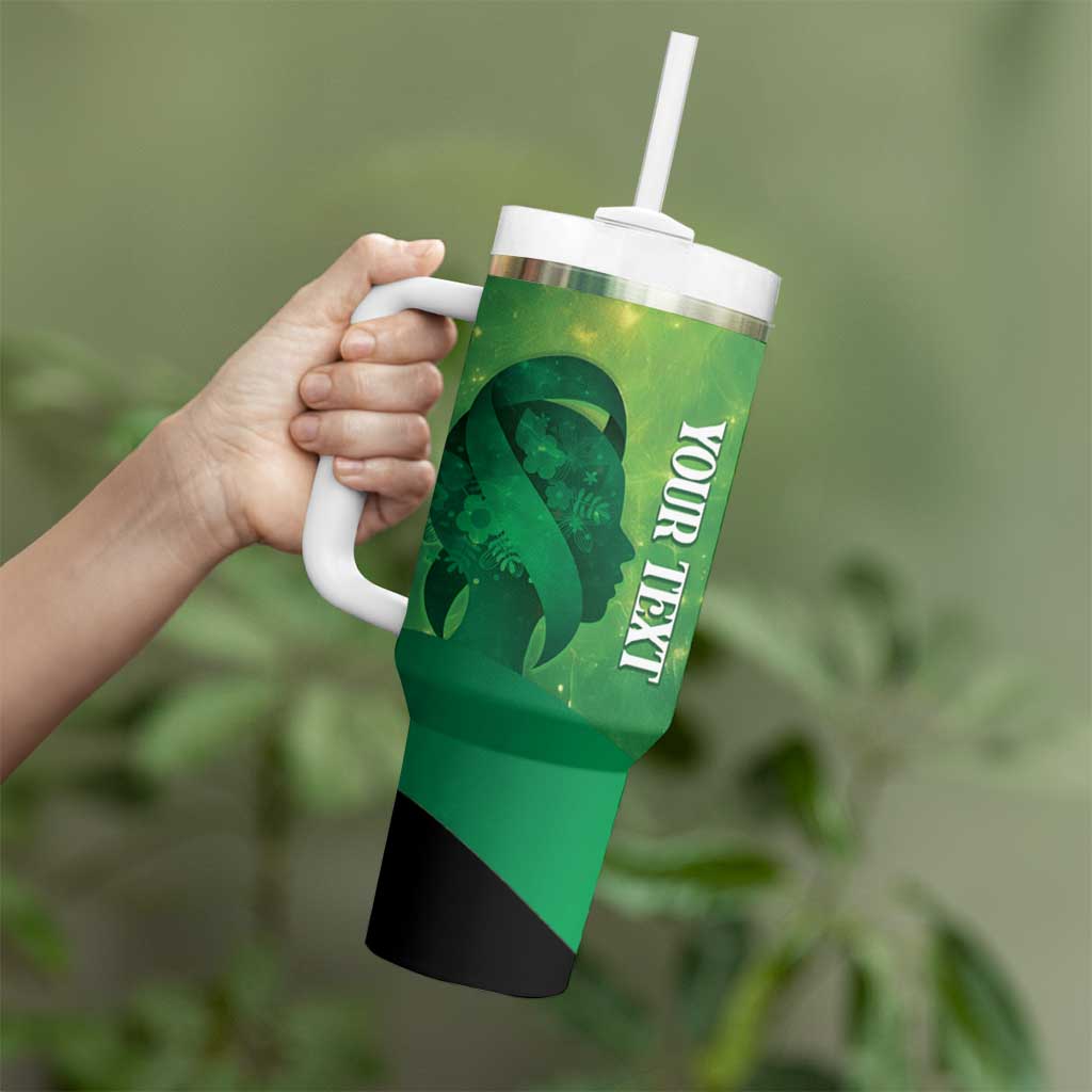 Personalised World Mental Health Awareness Month Tumbler With Handle Warriors Brave Strong Galaxy Vibes