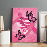 Polynesia Breast Cancer Awareness Month Canvas Wall Art Pink Ribbon Mix Butterflies