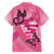 Polynesia Breast Cancer Awareness Month Family Matching Off The Shoulder Long Sleeve Dress and Hawaiian Shirt Pink Ribbon Mix Butterflies