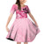 Polynesia Breast Cancer Awareness Month Family Matching Off Shoulder Short Dress and Hawaiian Shirt Pink Ribbon Mix Butterflies