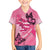 Polynesia Breast Cancer Awareness Month Family Matching Off Shoulder Short Dress and Hawaiian Shirt Pink Ribbon Mix Butterflies
