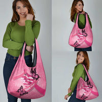 Polynesia Breast Cancer Awareness Month Grocery Bag Pink Ribbon Mix Butterflies