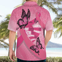 Polynesia Breast Cancer Awareness Month Hawaiian Shirt Pink Ribbon Mix Butterflies