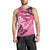 Polynesia Breast Cancer Awareness Month Men Tank Top Pink Ribbon Mix Butterflies