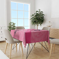 Polynesia Breast Cancer Awareness Month Tablecloth Pink Ribbon Mix Butterflies