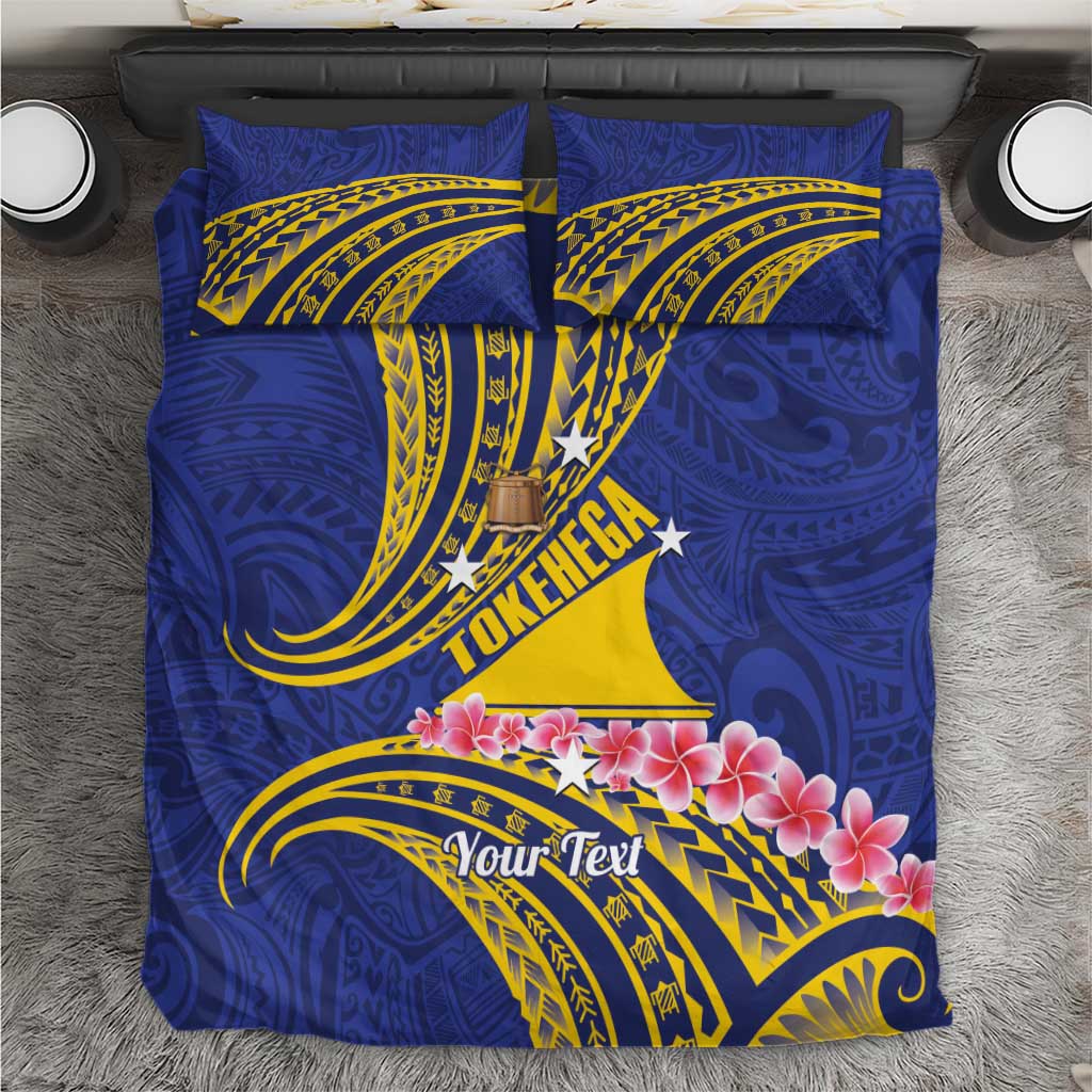 Personalised Tokelau Tokehega Day Bedding Set Tokelauan Tatau Flag Color LT14 Blue - Polynesian Pride