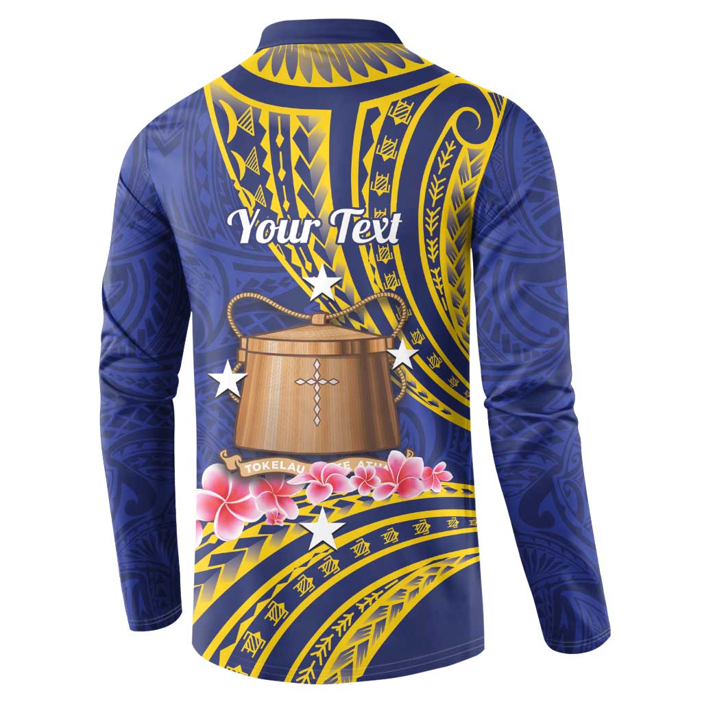 Personalised Tokelau Tokehega Day Button Sweatshirt Tokelauan Tatau Flag Color - Polynesian Pride