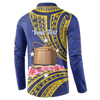 Personalised Tokelau Tokehega Day Button Sweatshirt Tokelauan Tatau Flag Color - Polynesian Pride