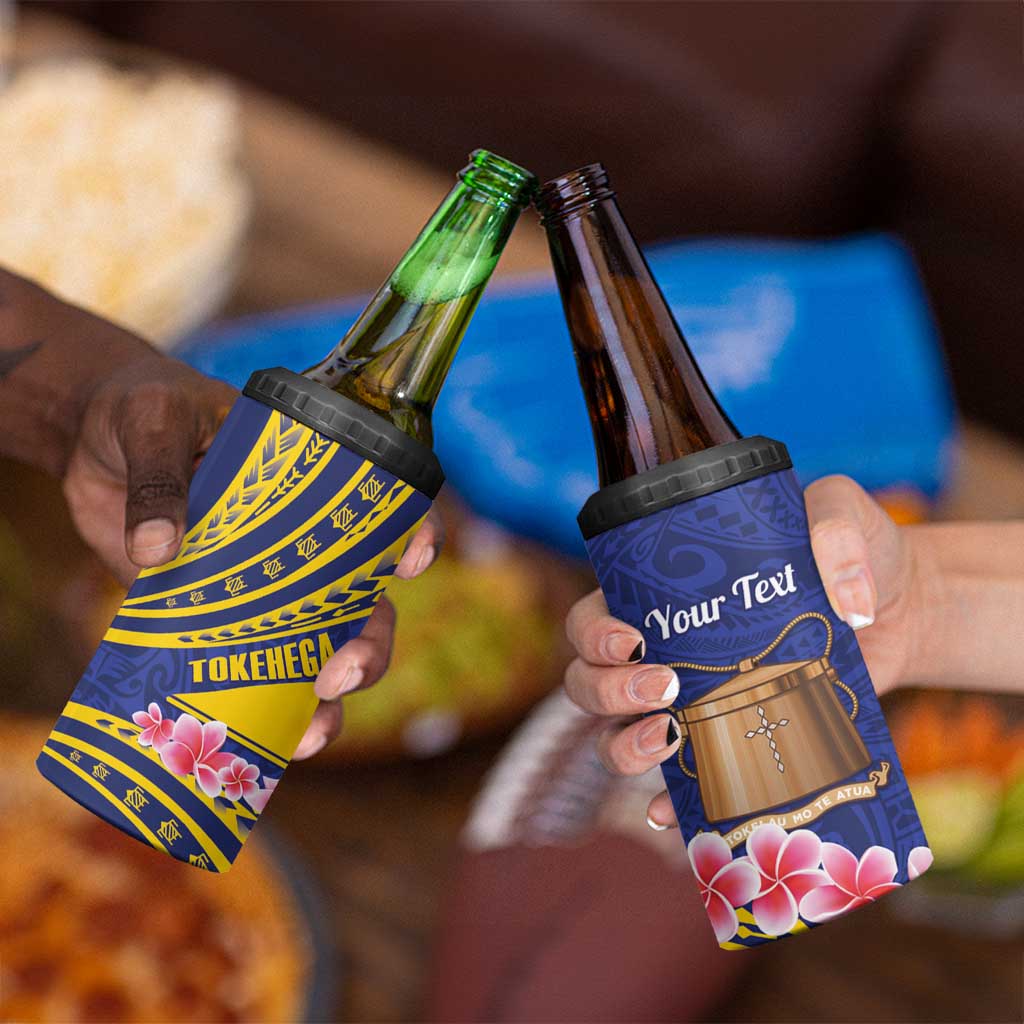 Personalised Tokelau Tokehega Day 4 in 1 Can Cooler Tumbler Tokelauan Tatau Flag Color - Polynesian Pride