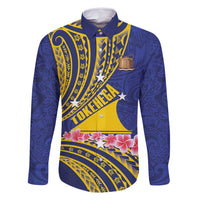 Personalised Tokelau Tokehega Day Family Matching Long Sleeve Bodycon Dress and Hawaiian Shirt Tokelauan Tatau Flag Color - Polynesian Pride