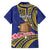 Personalised Tokelau Tokehega Day Family Matching Off The Shoulder Long Sleeve Dress and Hawaiian Shirt Tokelauan Tatau Flag Color - Polynesian Pride