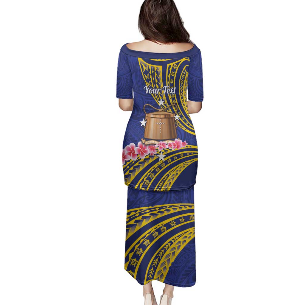 Personalised Tokelau Tokehega Day Family Matching Puletasi and Hawaiian Shirt Tokelauan Tatau Flag Color - Polynesian Pride