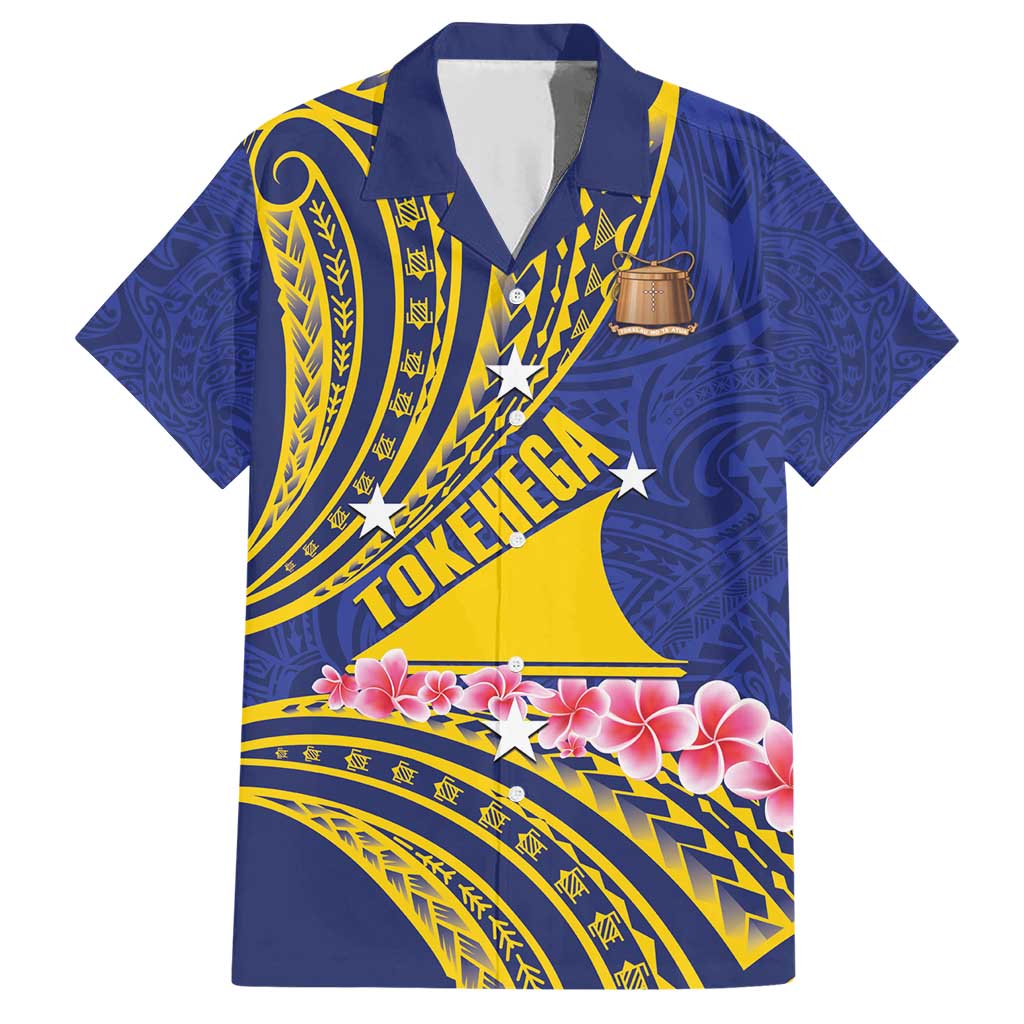 Personalised Tokelau Tokehega Day Family Matching Short Sleeve Bodycon Dress and Hawaiian Shirt Tokelauan Tatau Flag Color - Polynesian Pride